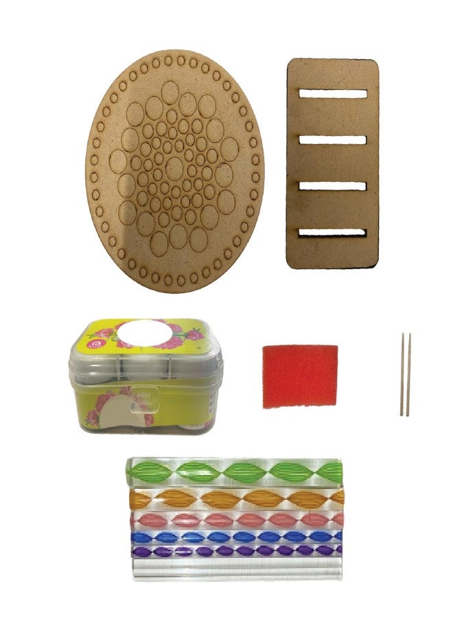 Penkraft Dot Mandala on Engraved round MDF Tea Coasters Hobbyist level DIY Kit | Free video tutorial - Image 2